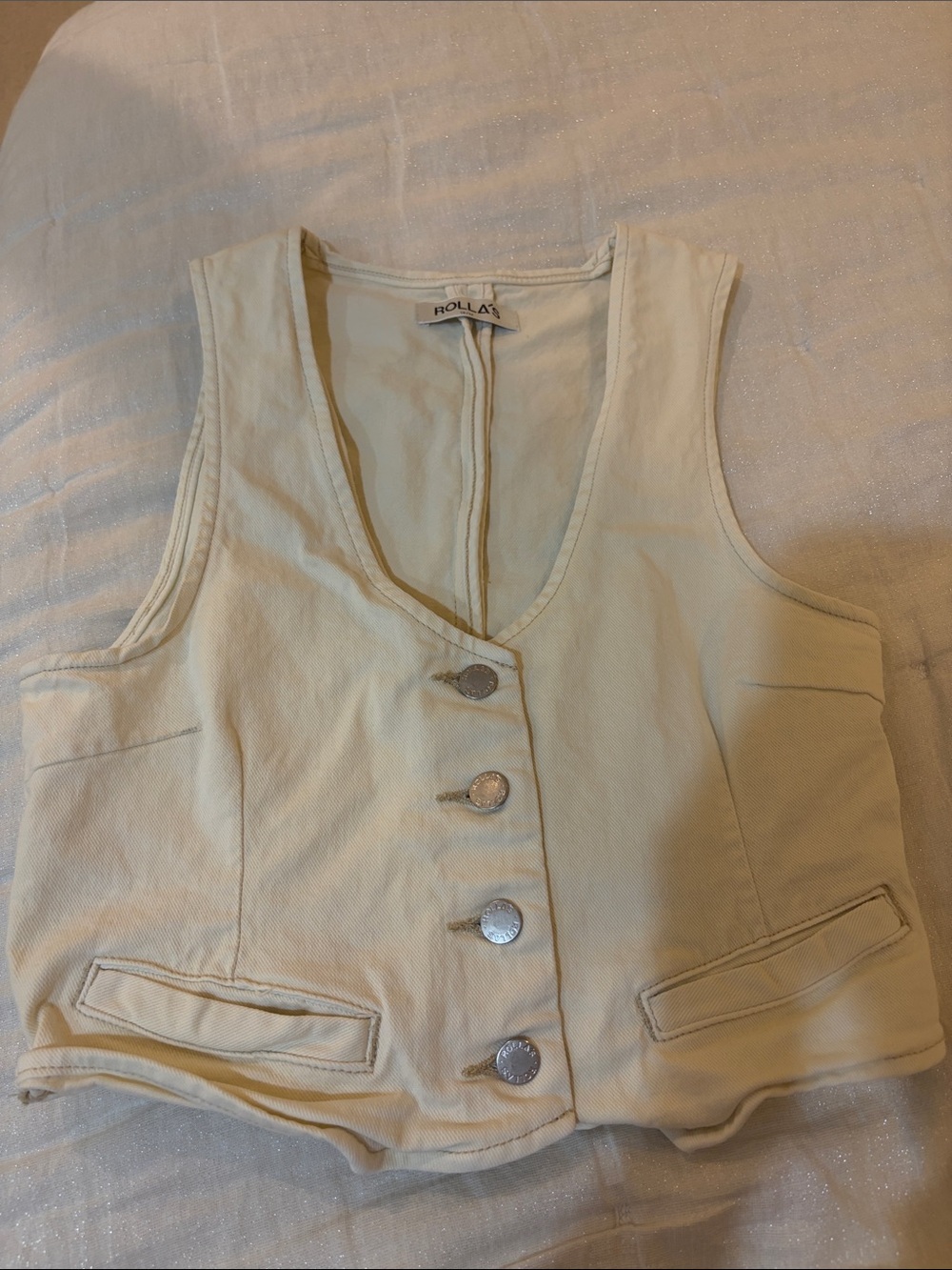 Rolla’s Dallas Denim Buttercream Vest New!